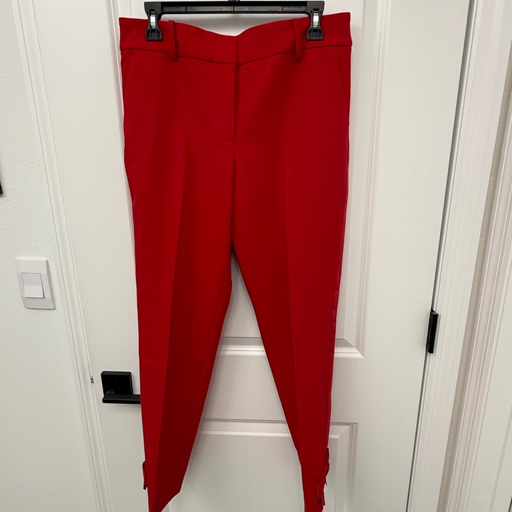 TALBOTS HAMPSHIRE LIGHTWEIGHT DOUBLE CLOTH STRAIGHT ANKLE PANTS - BOW HEM - NWT